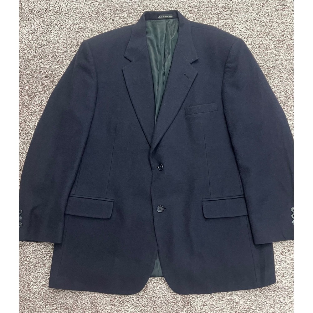 Roundtree & Yorke Men's 44R Navy 100% Camel Hair Blazer Sport Coat Dillard's